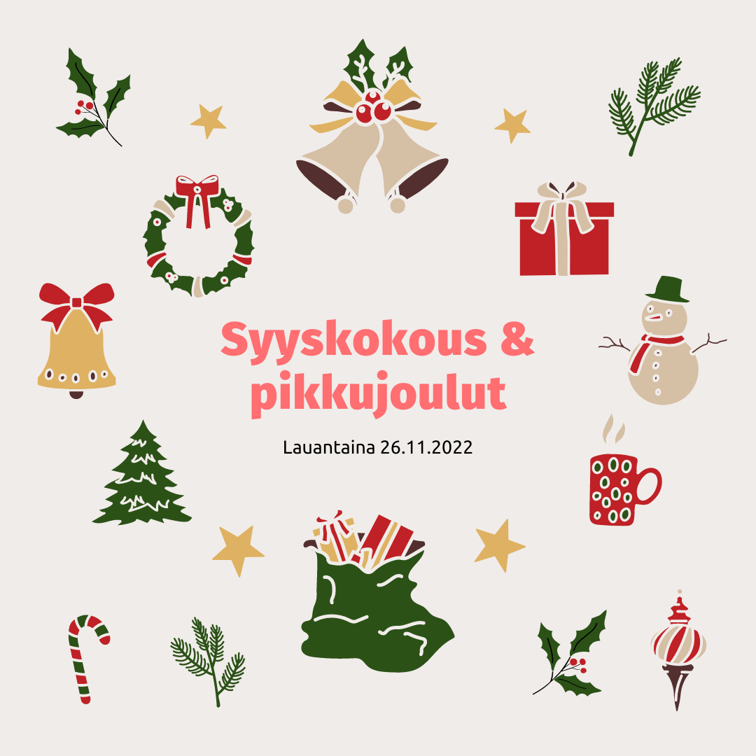 Syyskokous ja pikkujoulut 26.11.2022.